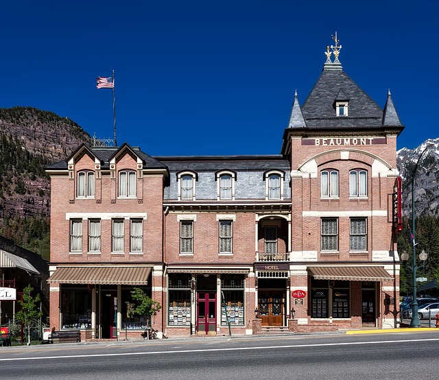 beaumont hotel, nature, ouray, colorado, town, city, urban, building, architecture, landmark, historic, vacation, holiday, mountains, hdr, old
