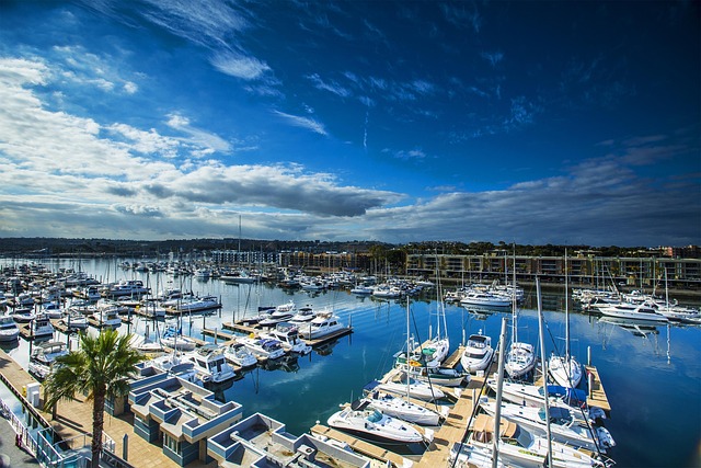 marina, nature, marina del rey, boats, water, clouds, sky